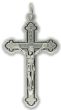 Byzantine Style Crucifix with Dark Outline – 1 7/8" Silver Oxidized, Made in Italy *  (Minimum quantity purchase is 2)