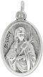 St Lucy Medal - 1" Silver Oxidized, Made in Italy  (Minimum quantity purchase is 3)