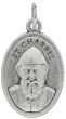 St. Charbel Medal - Die-Cast Italian Silver Plated 1 inch   (Minimum quantity purchase is 3)