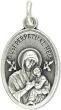  Our Lady of Perpetual Help - Silver Oxidized Die-Cast Medal - 1"  Made in Italy  (Minimum quantity purchase is 3)