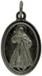 Divine Mercy Medal - Gun Metal  - Made in Italy - 1" (Minimum quantity purchase is 3)
