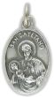 1" Spanish St Cayetano Medal (Job Seekers, Gamblers) - Silver Ox, Oval - Closeout Sale *  (Minimum quantity purchase is 3)
