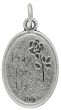 St Philomena Medal (Pray for Us) - 1" Silver Oxidized, Made in Italy  (Minimum quantity purchase is 3)