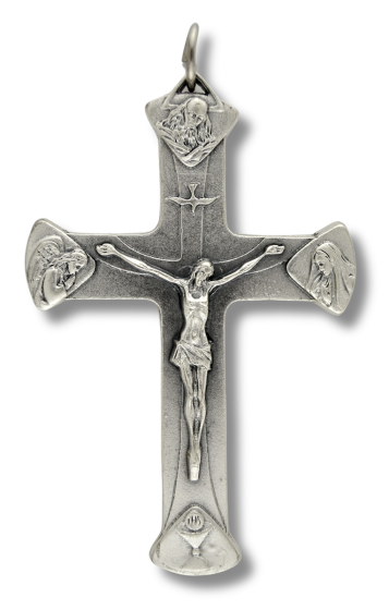 Tertium Millennium 5-Way Metal Crucifix - 3.25"  (Minimum quanity purchase is 1)