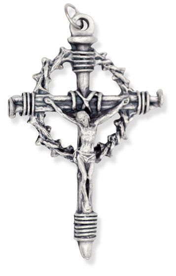  Crown & Nails Crucifix 2-1/4 inch - Bikers Favorite Crucifix!   (Minimum quantity purchase is 1)