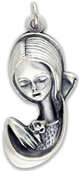  Mary with a Rose Medal - 1 5/8"   (Minimum quantity purchase is 2)
