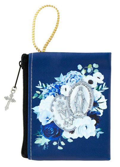 Miraculous Medal Rosary Case - 3.5 x 2.75" *   (Minimum quantity purchase is 1)