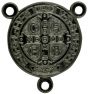 St Benedict Rosary Center Piece, Gun Metal Finish - 3/4 inch    (Minimum quantity purchase is 2)
