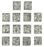 Stations of the Cross Plaque Set - Rectangular 1 inch  stations # on front of plaque  