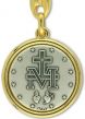 Miraculous Medal Key Chain - 3 1/4" Two Tone Round, Made in Italy * (Minimum quantity purchase is 1)