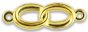 Double Wedding Ring Our Father Beads, Gold Tone - 1"    (Minimum quantity purchase is 6)
