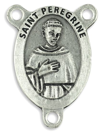 St Peregrine Oval Centerpiece - Silver Ox, 1-1/16"   (Minimum quantity purchase is 2)