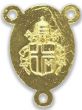 Our Lady of Grace / Catholic Coat of Arms Gold Tone Centerpiece - 13/16"  (Minimum quantity purchase is 3)