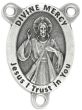Divine Mercy / St Faustina Centerpiece - Silver Ox, 1"  *  (Minimum quantity purchase is 5)