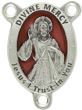 Divine Mercy with Red Enamel / St Faustina Centerpiece  - 1"    (Minimum quantity purchase is 2)