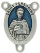  Saint Peregrine Centerpiece w/Blue Enamel - 1"  (Minimum quantity purchase is 2)