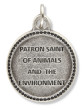 St Francis Medal, Patron Saint of Animals and the Environment - 7/8" @ (Minimum quantity purchase is 1)