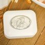 Holy Family Italian Gift Box  (Rosary, Tabletop Plaque, Rosary Box)  White, Sterling Silver * (Minimum quantity purchase is 1)