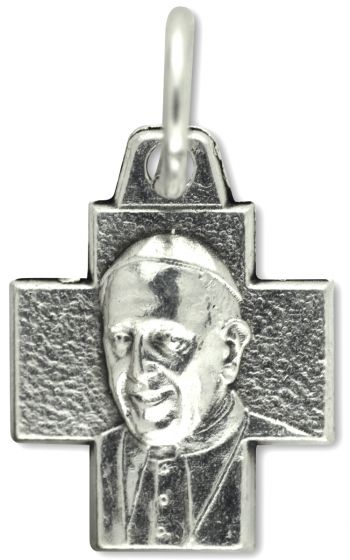 Pope Francis / Alpha Omega Oxidized Cross Medal - 5/8" (Minimum quantity purchase is 3)