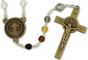  St Benedict Multi-Color Crystal Bead Rosary  (Minimum quanity purchase is 1)