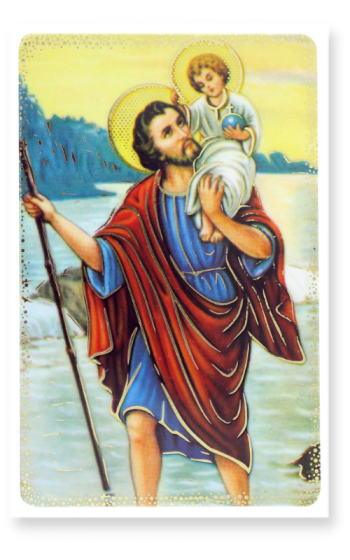  St Christopher Protection Prayer Card *    (Minimum quantity purchase is 3)