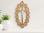 Stations of the Cross Wall Plaque – 10 1/2" Carved Oval Olivewood & Silver Oxidized Metal, Made in Italy  (Minimum quantity purchase is 1) 