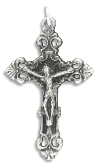   Fleur-de-Lis Loreto Crucifix 1-5/8 inch (Minimum quantity purchase is 1)