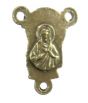 Madonna and Child / Jesus Rosary Center Piece - Bronze  (Minimum quantity purchase is 6)