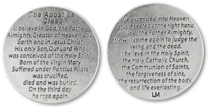  The Apostles Creed Prayer Pocket Token (Minimum quantity purchase is 1)
