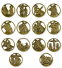 Stations of the Cross Round Plaque Set for Custom Displays – 14 Plaques, 1 1/8" Bronze Plated, Made in Italy * (Minimum quantity purchase is 1) 