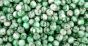   Light Green with Black, Spun Glass Porcelain Beads -  8mm - Pkg. 60    (Minimum quantity purchase is 1)