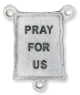 Our Lady of Grace Rectangular Scroll Centerpiece - Silver Ox, 1" *  (Minimum quantity purchase is 2)