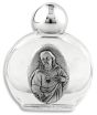 Sacred Heart of Jesus Glass Holy Water Bottle - 1.5 oz Travel Size, Made in Italy   (Minimum quantity purchase is 1)