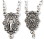 Semi Precious Emperor Stone 8mm Bead Rosary with Miraculous Medal Center - 21.5" 