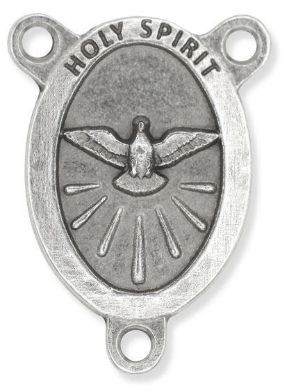 Holy Spirit Oval Centerpiece - Silver Ox, 1-1/16"   (Minimum quantity purchase is 2)