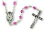 Pink 6mm Bead Rosary with Heart Shaped Box