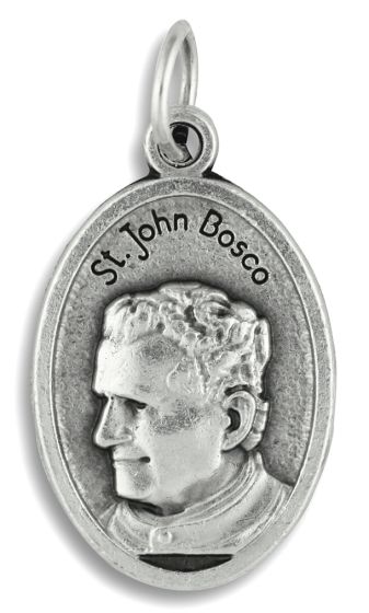  St John Bosco / Pray for Us - Die-Cast Italian Silver Plated 1" (Minimum quantity purchase is 1)