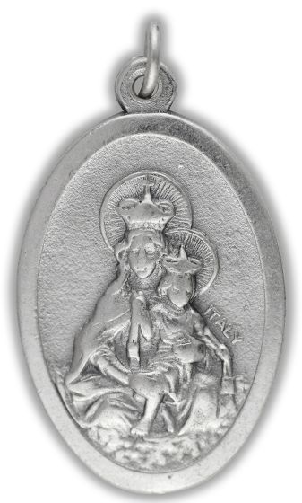  Sacred Heart of Jesus / Virgin of Mt Carmel Medal - 1 1/16"  (Minimum quantity purchase is 2)