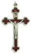  Red Byzantine Crucifix 3-1/8"   (Minimum quantity purchase is 1)