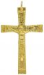     Detailed and Textured Crucifix, Gold Plated - 2"   (Minimum quantity purchase is 1)