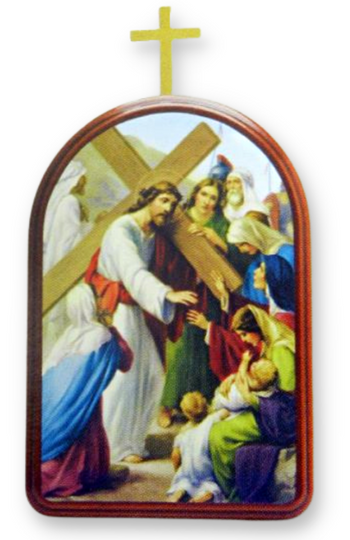 Simple Italian Stations of The Cross - 8" * Closeout Sale  (Minimum quanity purchase is 1)