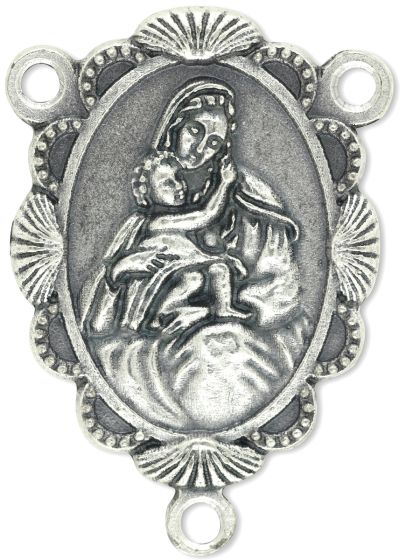  Madonna & Child Shell & Scalloped Edge Center Piece - 1 1/4" (Minimum quantity purchase is 1)