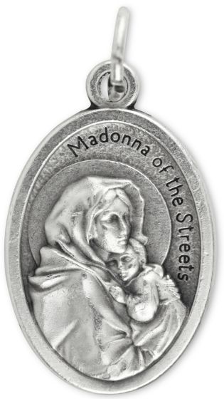  Madonna of the Streets Medal - 1"  (Minimum quantity purchase is 2)