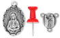 Seven Sorrows Medals Parts Set - 8 Piece Set, Silver Ox *  (Minimum quantity purchase is 1)