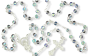  AB Clear Crystal (April) 4mm Glass Bead Rosary - 16"  (Minimum quantity purchase is 1)