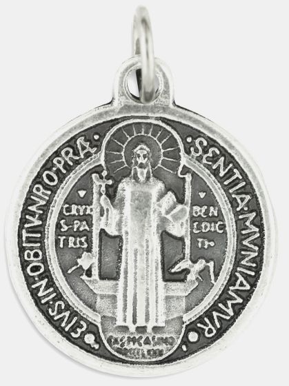   Large St. Benedict Medal 1 1/2 inch - Round @    (Minimum quantity purchase is 2)