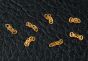 Gold finish precut chain 0.6 mm x 4 links- 100 pcs     (Minimum quantity purchase is 2)