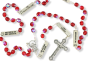 The Mysteries Rosary with Red Crystal 8 mm Beads - 22" *  (Minimum qty. purchase is 1) 