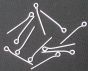 Heavy Duty Eye Pins 0.7 x 16 mm - Italian Silver Oxidized - 360 pcs    (Minimum quantity purchase is 1)