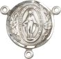 Sterling Silver Miraculous Rosary Center